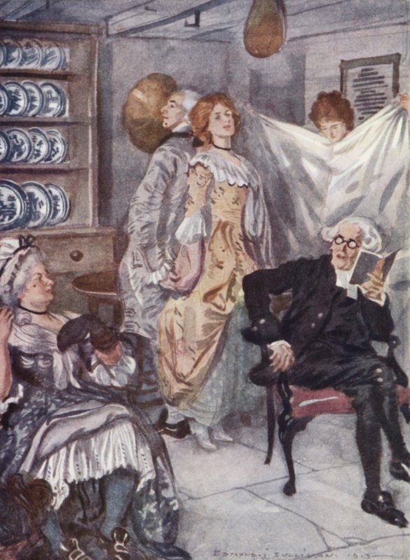 Ilustracja do The Vicar of Wakefield autorstwa Olivera Goldsmitha (kolor lito) autorstwa Edmund Joseph Sullivan