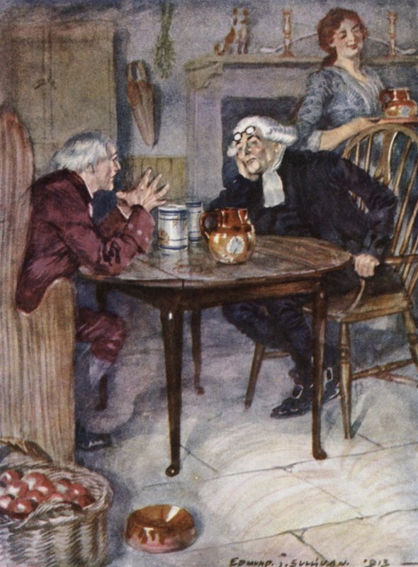Ilustracja do The Vicar of Wakefield autorstwa Olivera Goldsmitha (kolor lito) autorstwa Edmund Joseph Sullivan