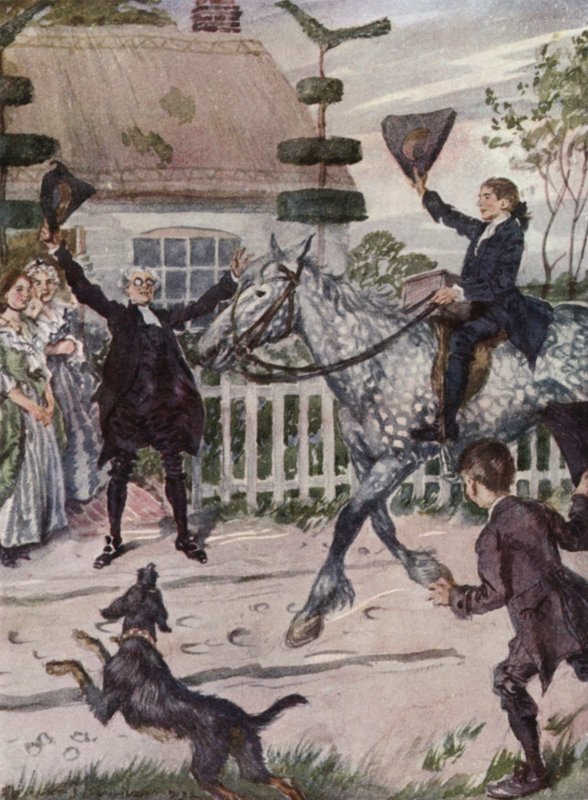 Ilustracja do The Vicar of Wakefield autorstwa Olivera Goldsmitha (kolor lito) autorstwa Edmund Joseph Sullivan