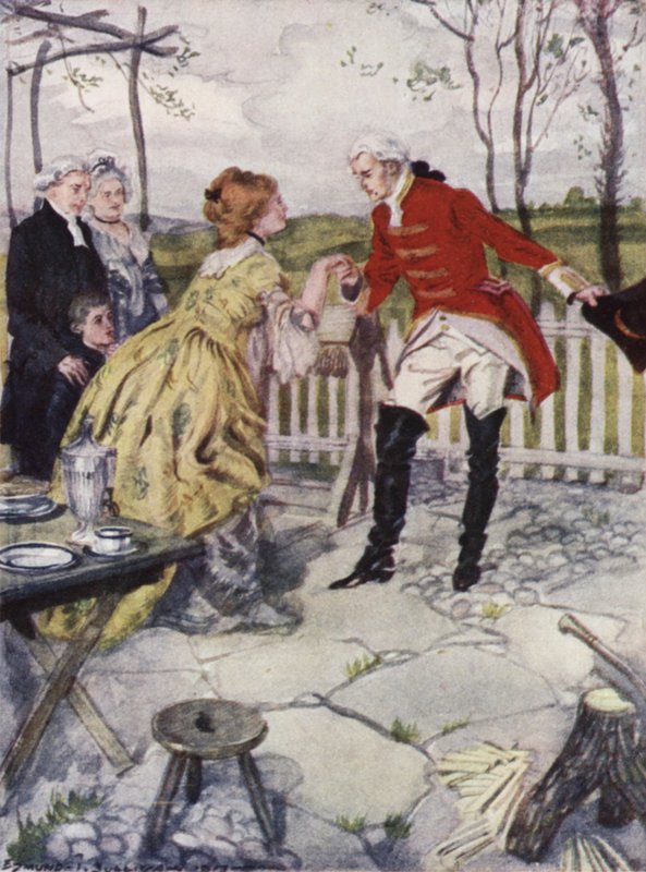 Ilustracja do The Vicar of Wakefield autorstwa Olivera Goldsmitha (kolor lito) autorstwa Edmund Joseph Sullivan