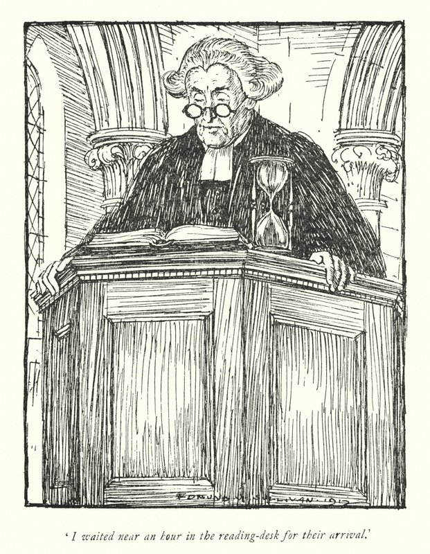 Ilustracja do The Vicar of Wakefield autorstwa Olivera Goldsmitha (lito) autorstwa Edmund Joseph Sullivan