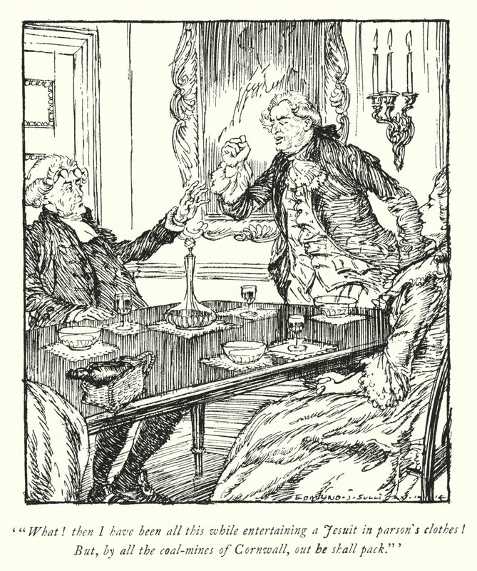 Ilustracja do The Vicar of Wakefield autorstwa Olivera Goldsmitha (lito) autorstwa Edmund Joseph Sullivan