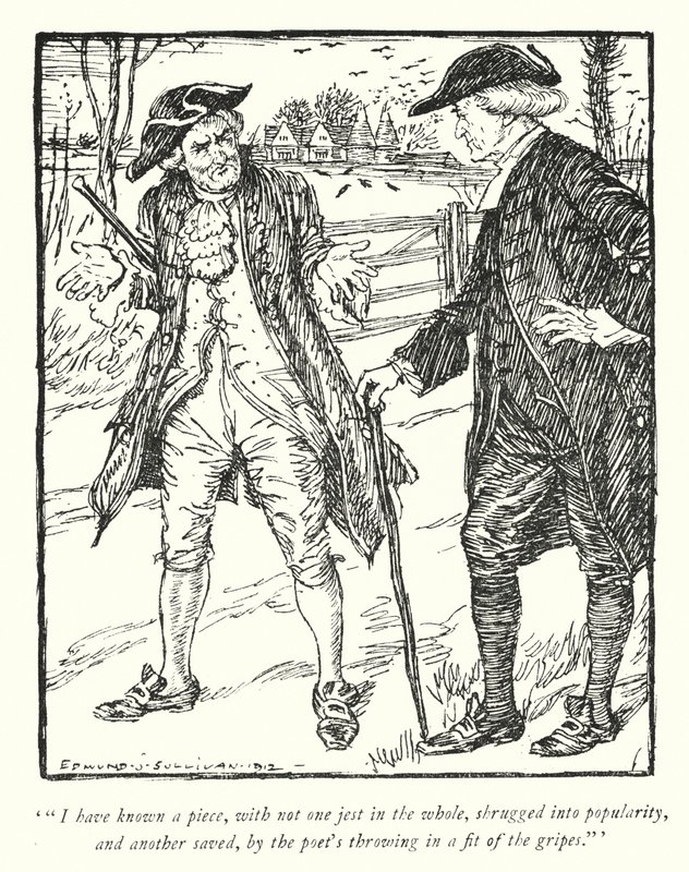 Ilustracja do The Vicar of Wakefield autorstwa Olivera Goldsmitha (lito) autorstwa Edmund Joseph Sullivan