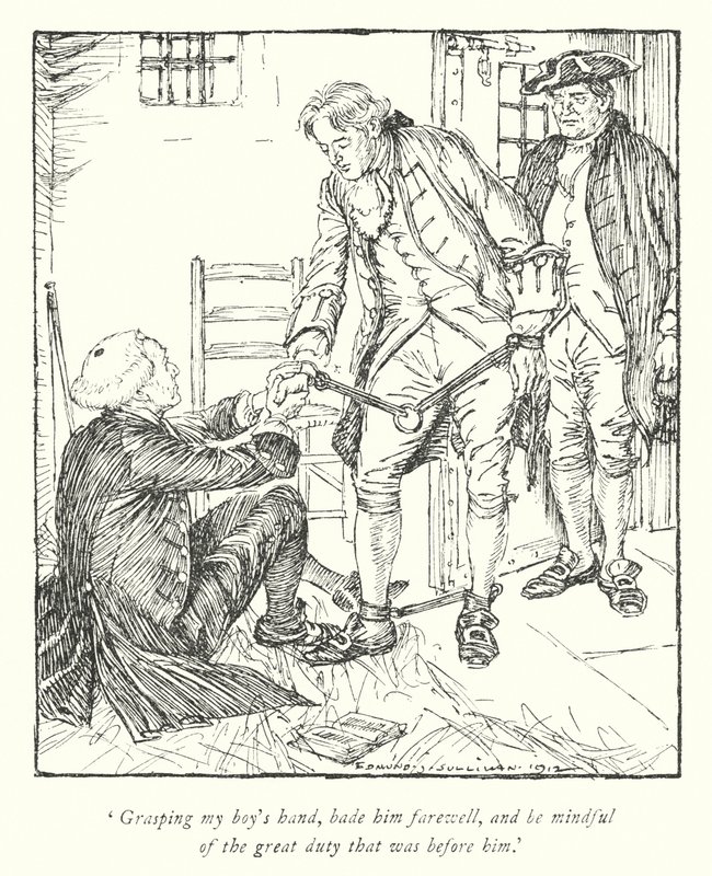Ilustracja do The Vicar of Wakefield autorstwa Olivera Goldsmitha (lito) autorstwa Edmund Joseph Sullivan