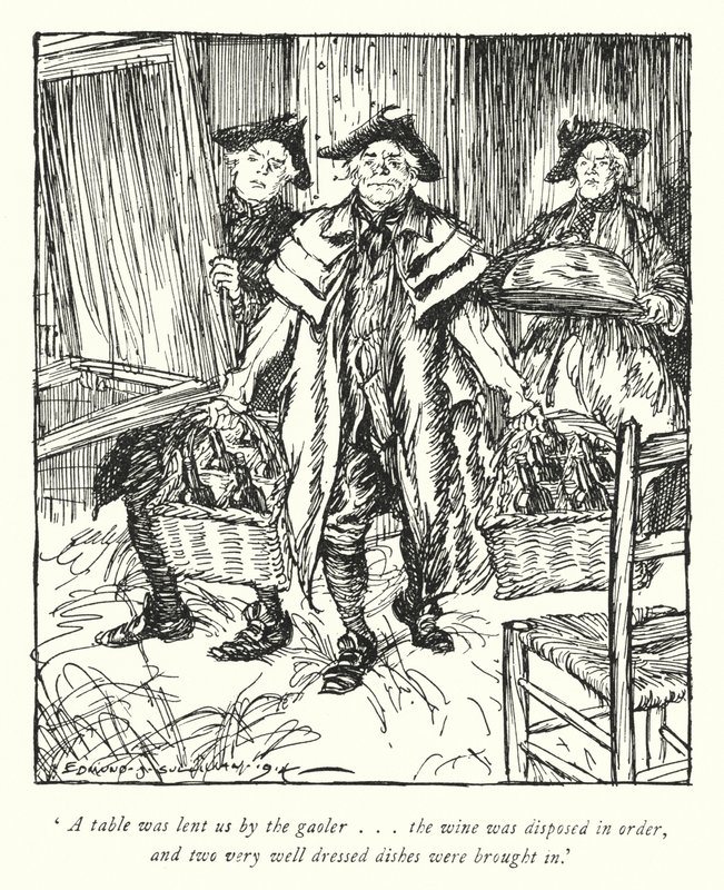 Ilustracja do The Vicar of Wakefield autorstwa Olivera Goldsmitha (lito) autorstwa Edmund Joseph Sullivan