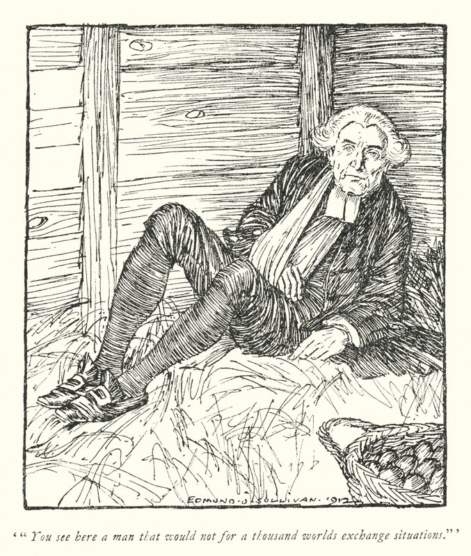 Ilustracja do The Vicar of Wakefield autorstwa Olivera Goldsmitha (lito) autorstwa Edmund Joseph Sullivan