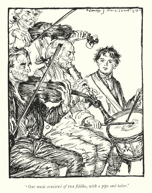 Ilustracja do The Vicar of Wakefield autorstwa Olivera Goldsmitha (lito) autorstwa Edmund Joseph Sullivan
