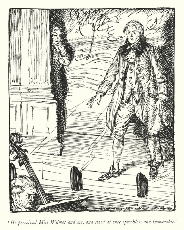 Ilustracja do The Vicar of Wakefield autorstwa Olivera Goldsmitha (lito) autorstwa Edmund Joseph Sullivan