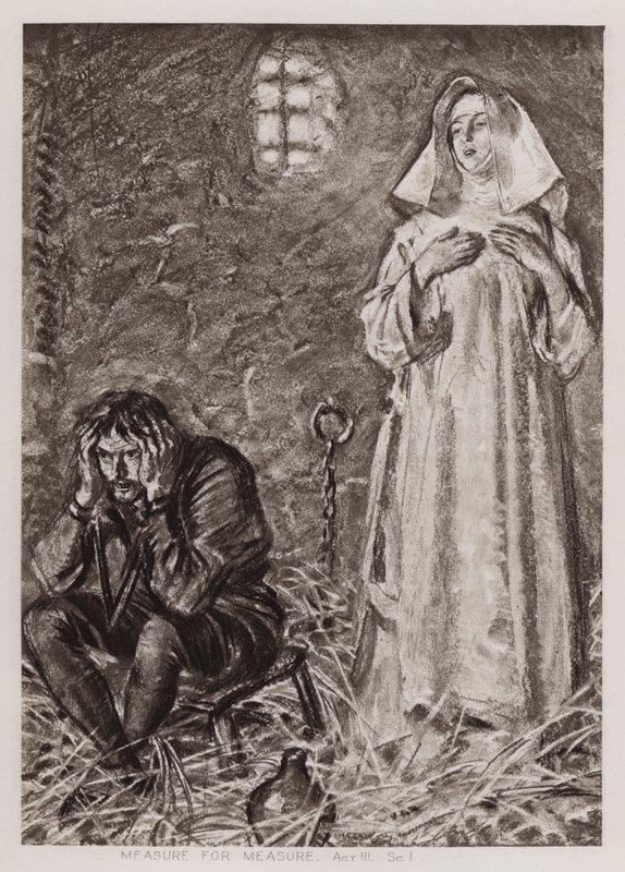 Miarka za miarkę, akt III, Sc I (lito) autorstwa Edmund Joseph Sullivan