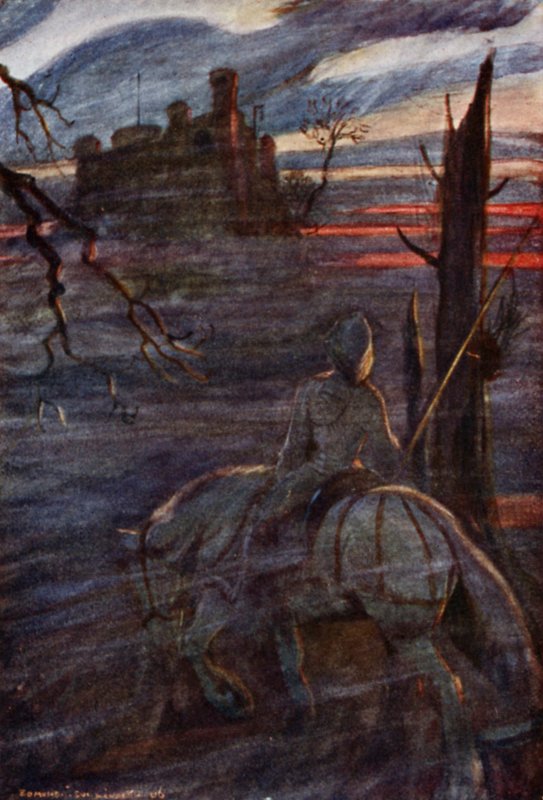 Robert Browning: „Dziecko Roland przybyło do ciemnej wieży” autorstwa Edmund Joseph Sullivan