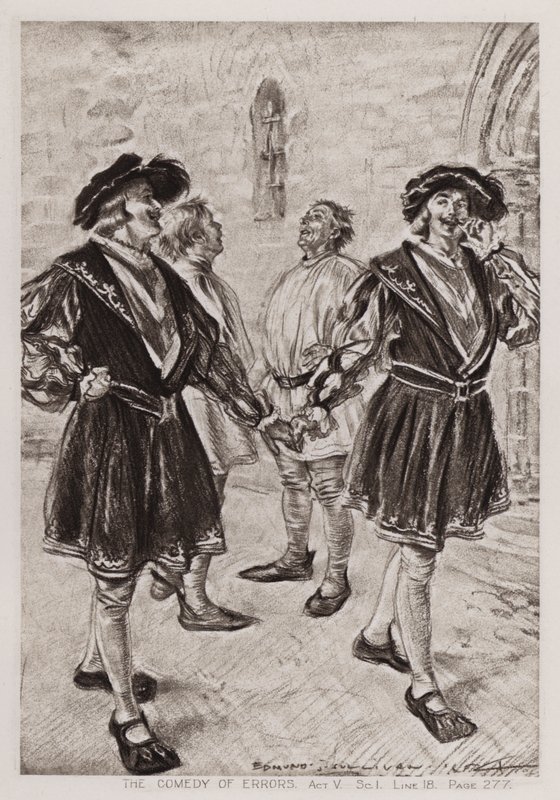 Komedia omyłek, akt V, Sc I (lito) autorstwa Edmund Joseph Sullivan