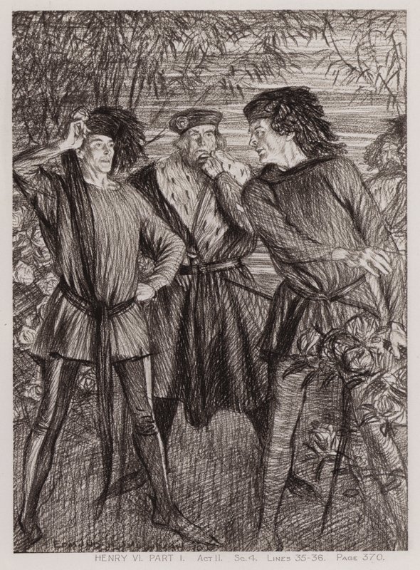 Pierwsza część króla Henryka VI, akt II, Sc 4 (lito) autorstwa Edmund Joseph Sullivan