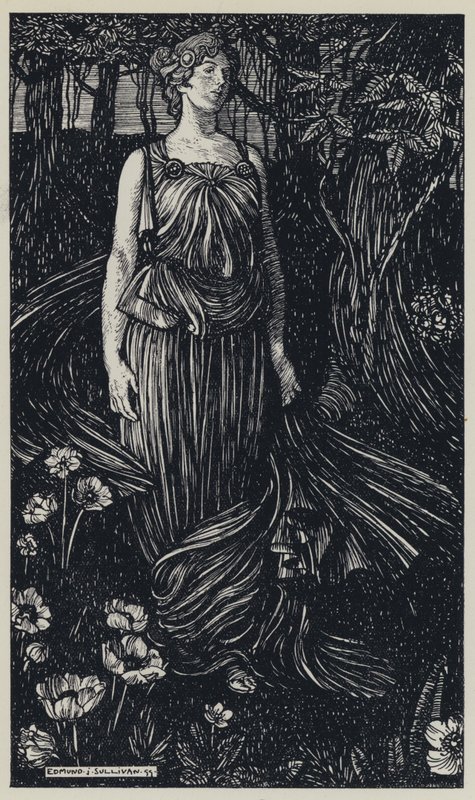 Tennyson, ilustracja do snu o pięknych kobietach i innych wierszy autorstwa Edmund Joseph after Sullivan