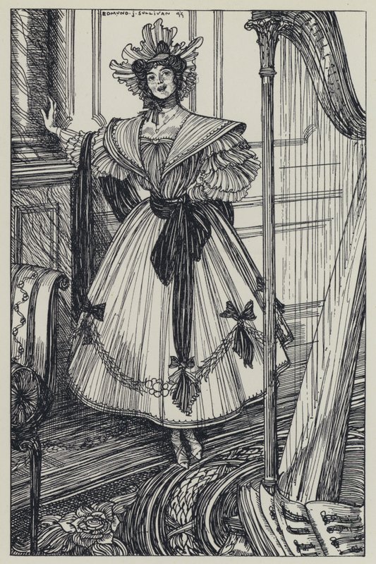 Tennyson, ilustracja do snu o pięknych kobietach i innych wierszy autorstwa Edmund Joseph after Sullivan