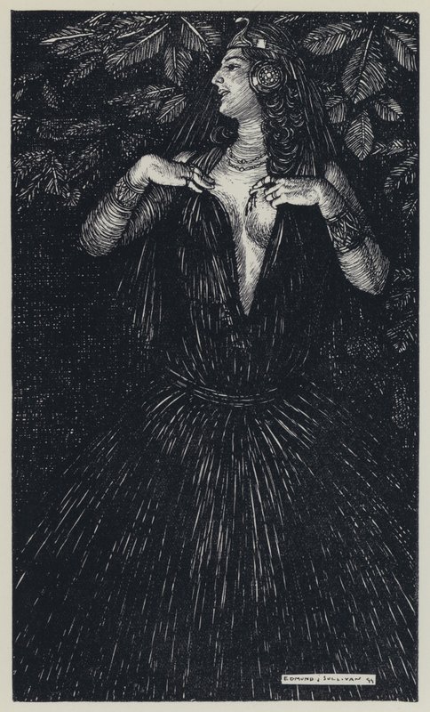 Tennyson, ilustracja do snu o pięknych kobietach i innych wierszy autorstwa Edmund Joseph after Sullivan