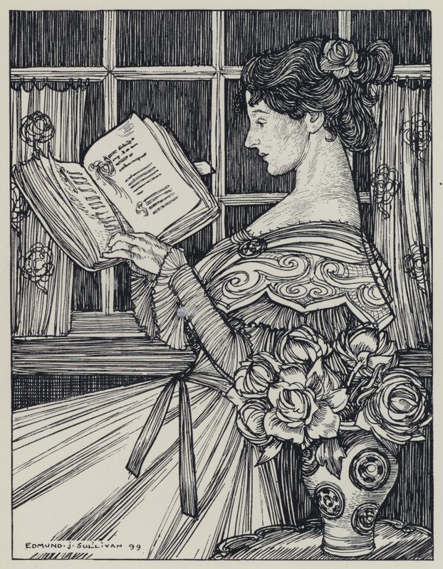 Tennyson, ilustracja do snu o pięknych kobietach i innych wierszy autorstwa Edmund Joseph after Sullivan
