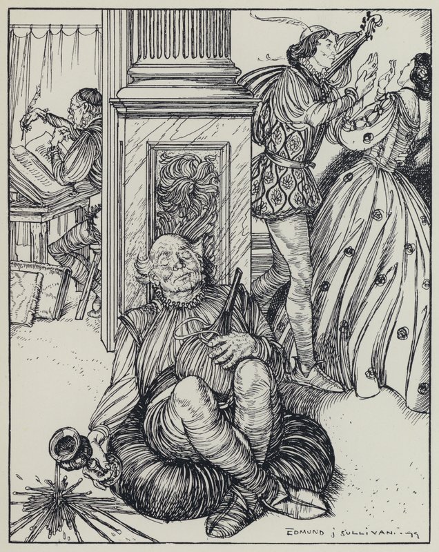 Tennyson, ilustracja do snu o pięknych kobietach i innych wierszy autorstwa Edmund Joseph after Sullivan