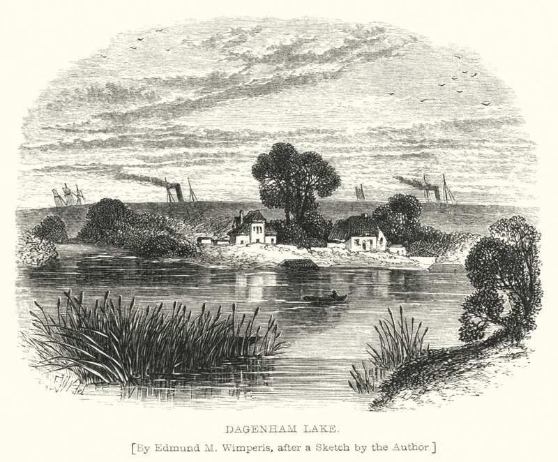 Jezioro Dagenham (grawerowanie) autorstwa Edmund Morison (after) Wimperis