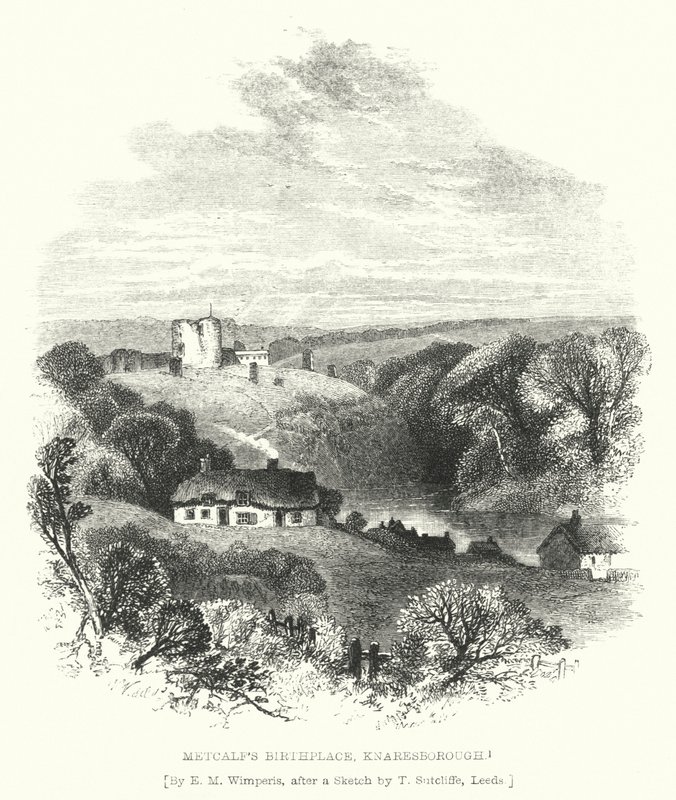 Miejsce urodzenia Metcalfa, Knaresborough (grawerowanie) autorstwa Edmund Morison (after) Wimperis
