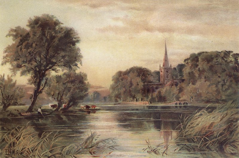 Stratford-on-Avon (chromolitho) autorstwa Edmund Morison (after) Wimperis