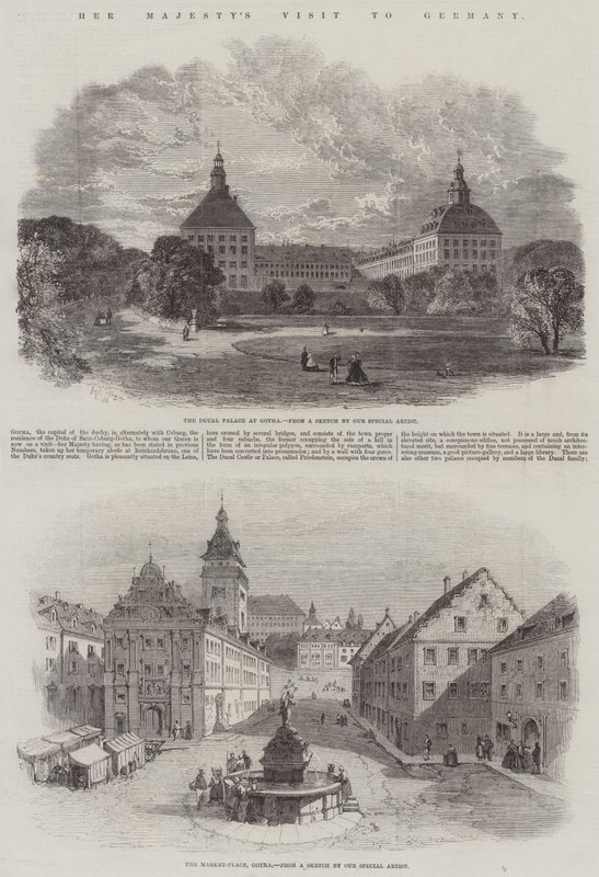 Wizyta Jej Królewskiej Mości w Niemczech autorstwa Edmund Morison Wimperis