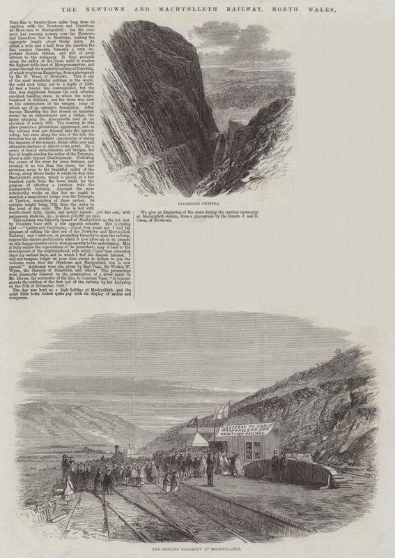 Kolej Newtown i Machynlleth, Północna Walia autorstwa Edmund Morison Wimperis