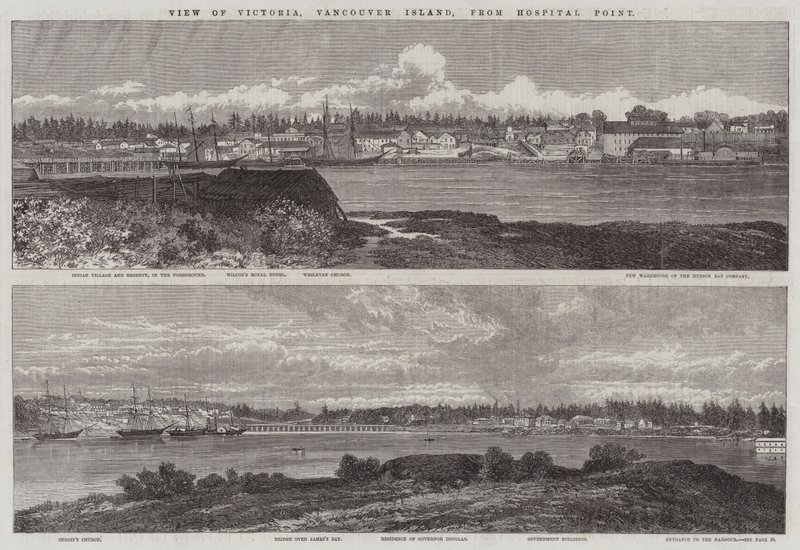 Widok na Victorię, wyspę Vancouver, z Hospital Point autorstwa Edmund Morison Wimperis