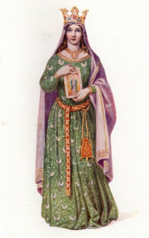 Berengaria, królowa Anglii, żona króla Ryszarda I (kolor lito) autorstwa Edmund Thomas (after) Parris
