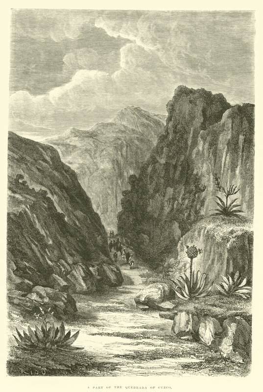 Część Quebrady Cuzco autorstwa Edouard Riou