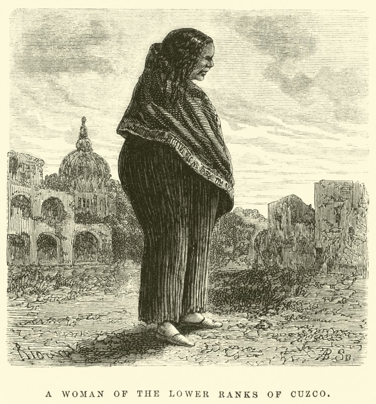 Kobieta z niższych rang Cuzco autorstwa Edouard Riou