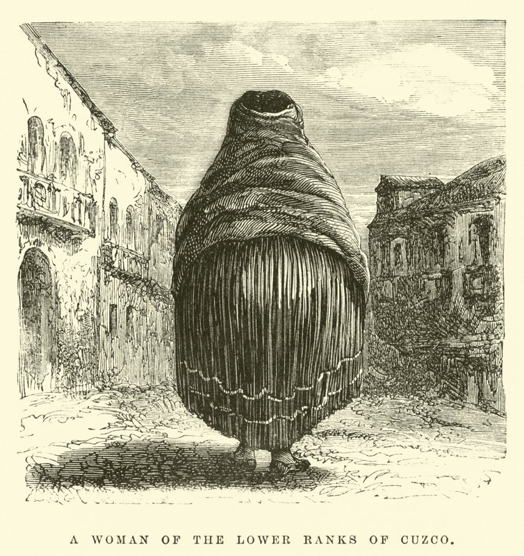 Kobieta z niższych rang Cuzco autorstwa Edouard Riou