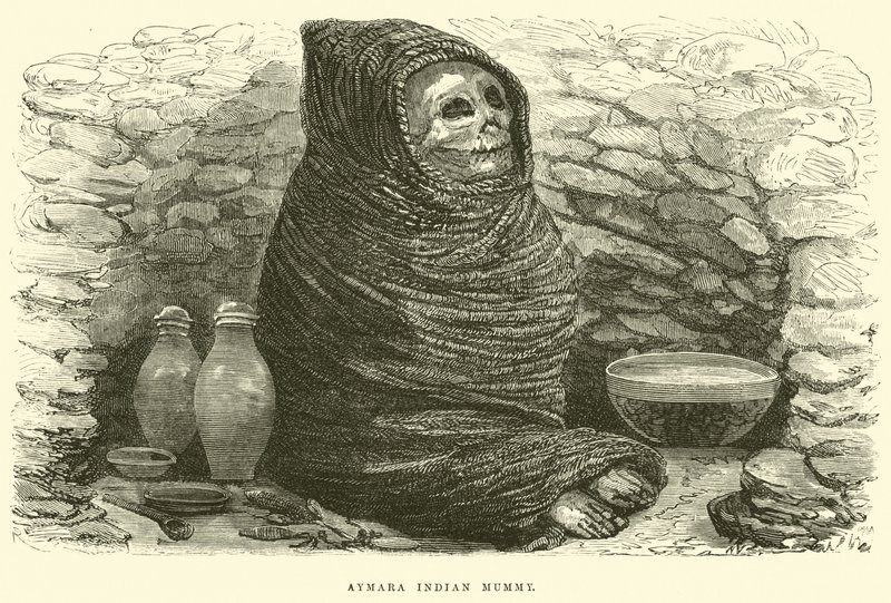 Ajmara indyjska mumia autorstwa Edouard Riou