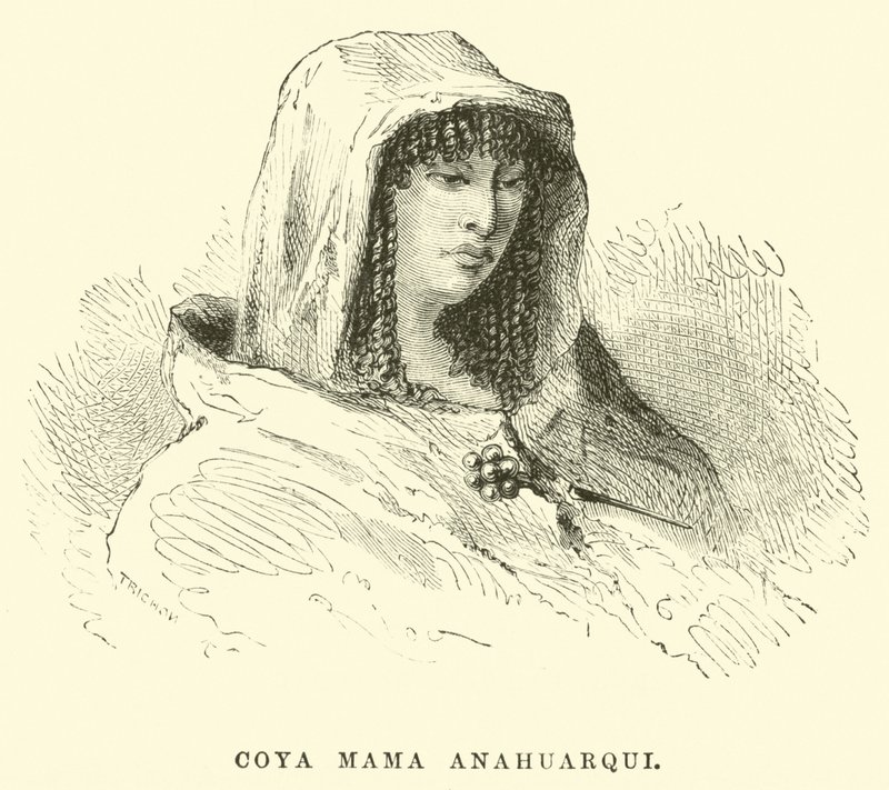 Coya Mama Anahuarqui autorstwa Edouard Riou