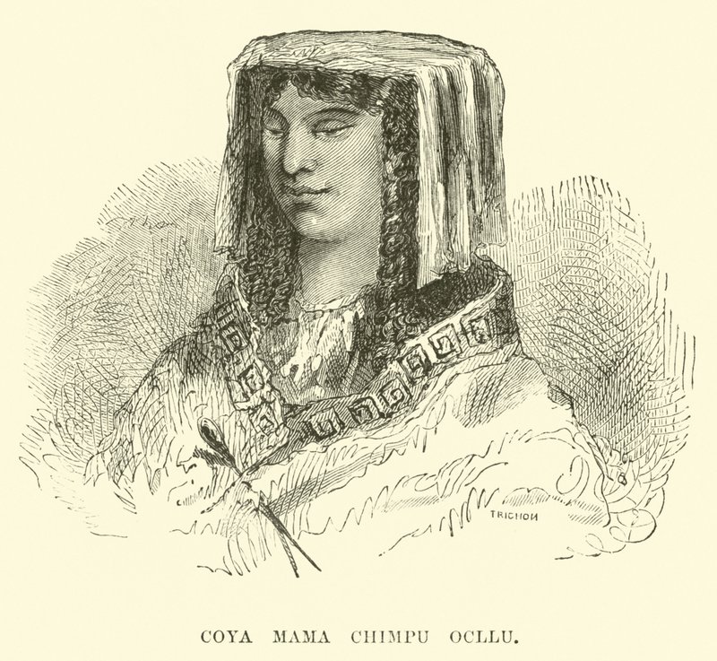 Coya Mama Chimpu Ocllo autorstwa Edouard Riou