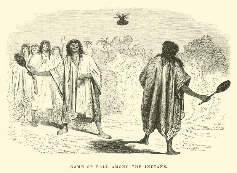 Gra w piłkę wśród Indian autorstwa Edouard Riou