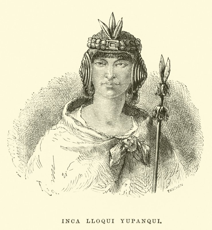 Inca Lloque Yupanqui autorstwa Edouard Riou