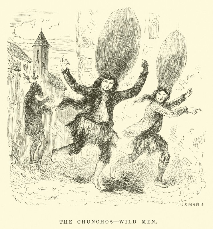 Chunchos, dzicy ludzie autorstwa Edouard Riou