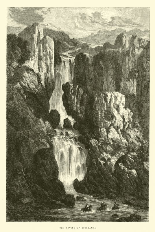 Wąwóz Occobamba autorstwa Edouard Riou