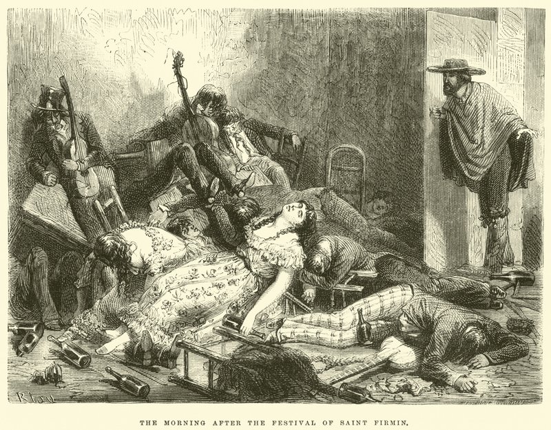 Poranek po święcie św. Firmin autorstwa Edouard Riou