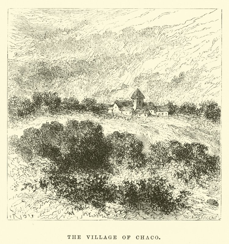 Wieś Chaco autorstwa Edouard Riou