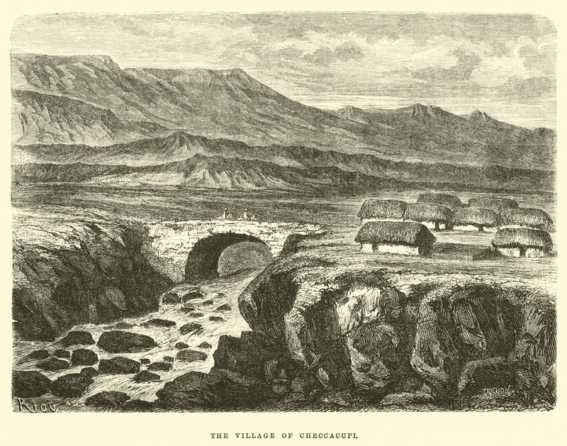 Wioska Checcacupi autorstwa Edouard Riou