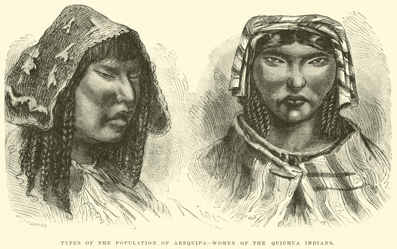 Typy populacji Arequipy, kobiet Indian Quichua autorstwa Edouard Riou