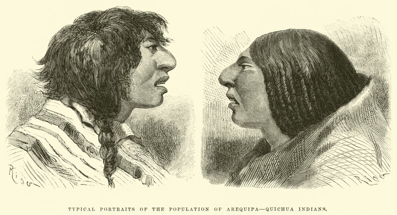 Typowe portrety mieszkańców Arequipy, Indian Quichua autorstwa Edouard Riou