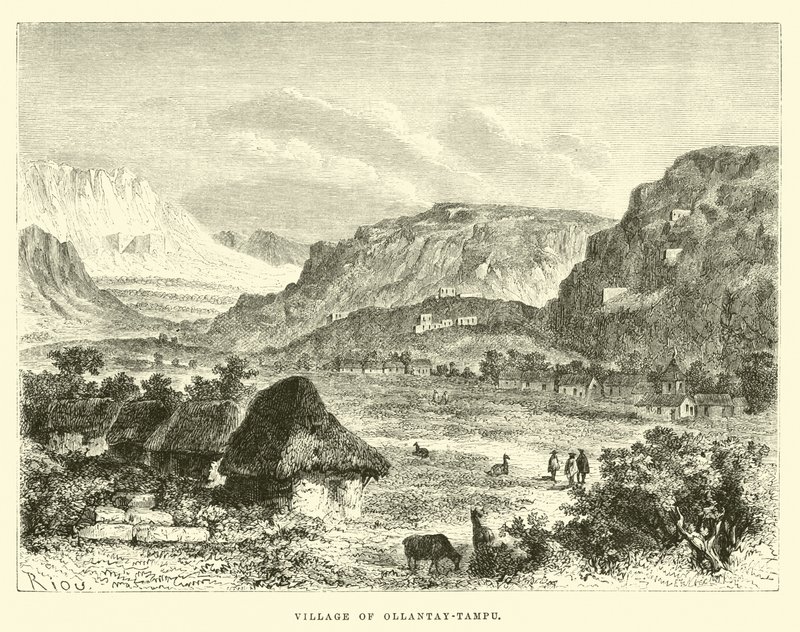 Wioska Ollantay-Tampu autorstwa Edouard Riou