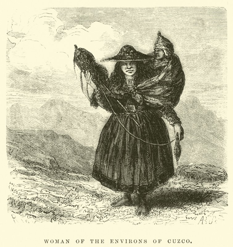 Kobieta z okolic Cuzco autorstwa Edouard Riou