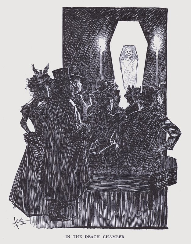 Bohemian Paris: W komnacie śmierci (litografia) autorstwa Edouard Alfred (1875 1954) Cucuel