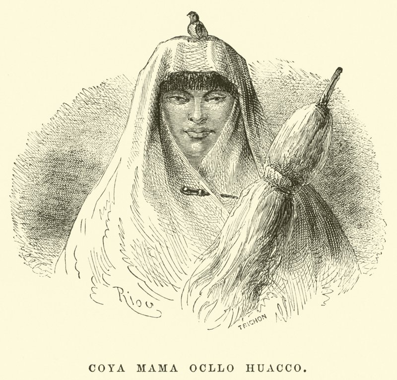 Coya Mama Ocllo Huacco autorstwa Edouard Riou