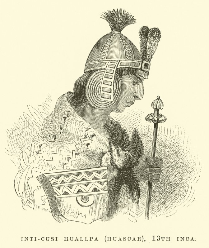 Inti-Cusi Huallpa (Huascar), 13. miejsce Inków autorstwa Edouard Riou