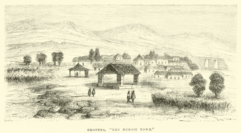 Oropesa, bohaterskie miasto autorstwa Edouard Riou