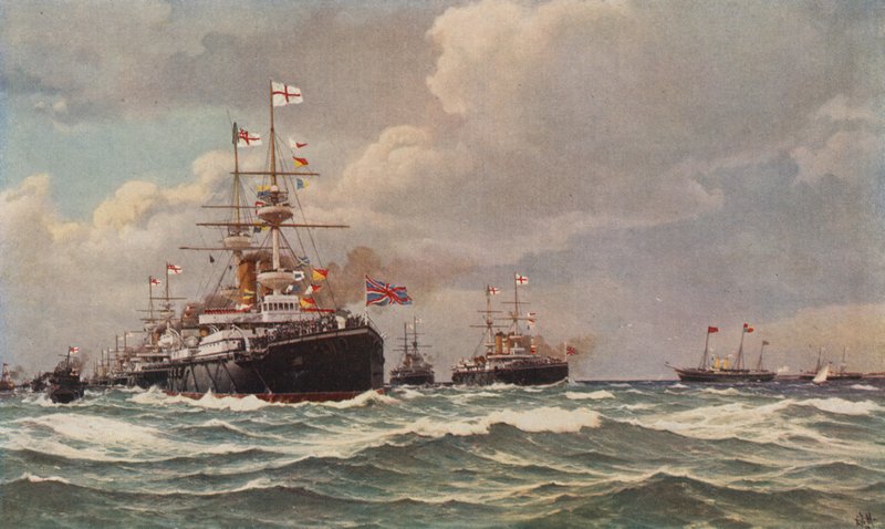 Przegląd koronacyjny króla Edwarda VII, Spithead, 1902 autorstwa Eduardo de Martino